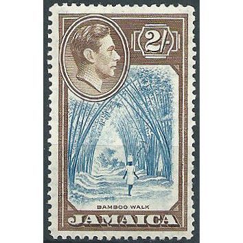 Jamaica 1938 SG131 2/- Blue & Chocolate Mounted Mint ....