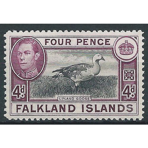 Falkland Islands 1938 SG154 4d Black & Purple Mounted Mint..
