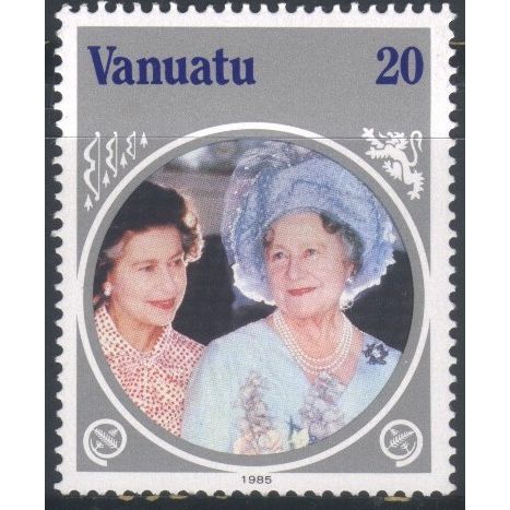 Vanuatu 1985 - 20v multi - Queen Mother With Queen on 80th Birthday - MH