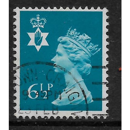 GREAT BRITAIN REGIONALS 1976 N IRELANDS 6 1/2p BLUE SG NI 21 FINE USED#