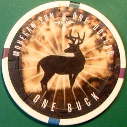 Mohegan Sun. $1 Casino Chip. Uncasville, CT. Y23.