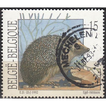 Belgique 1992 Michel 2531 O Cote (2008) 1.50 € Hérisson Cachet rond