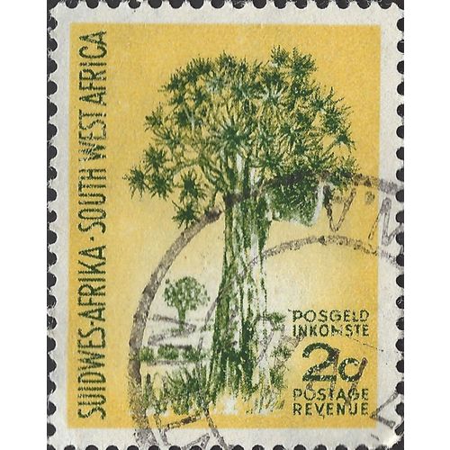 SOUTH WEST AFRICA, Quiver Tree, Kokerboom, yellow 1961, 2c