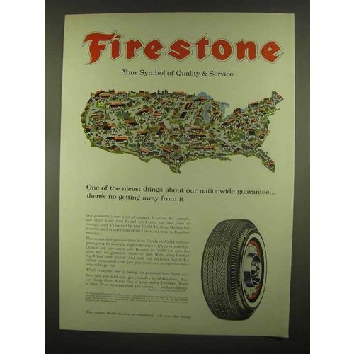 1965 Firestone Tires Ad - Nationwide Guarantee