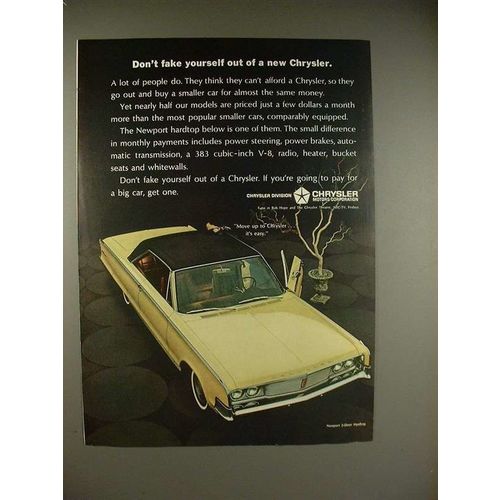1965 Chrysler Newport 2-Door Hardtop Car Ad - Don't Fake