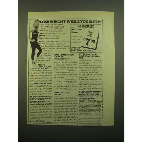 1980 Slimsuit Body Trimmer Ad - Lose Weight While You Sleep
