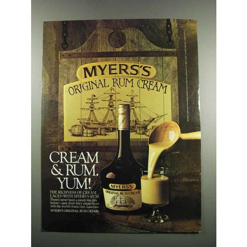 1983 Myers's Original Rum Cream Ad - Yum!