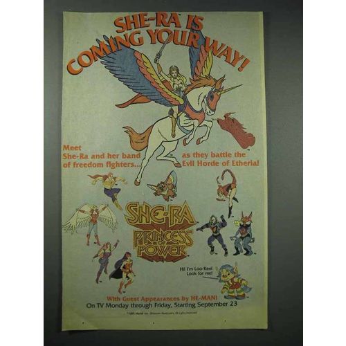 1986 She-Ra Princess of Power TV Show Ad