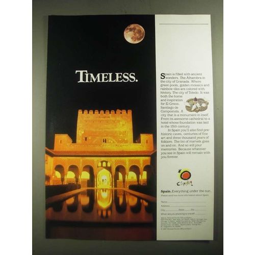 1987 Spain Espana Tourism Ad - Timeless