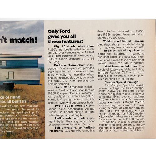 Ford vintage Full Page Print Ad April 1971