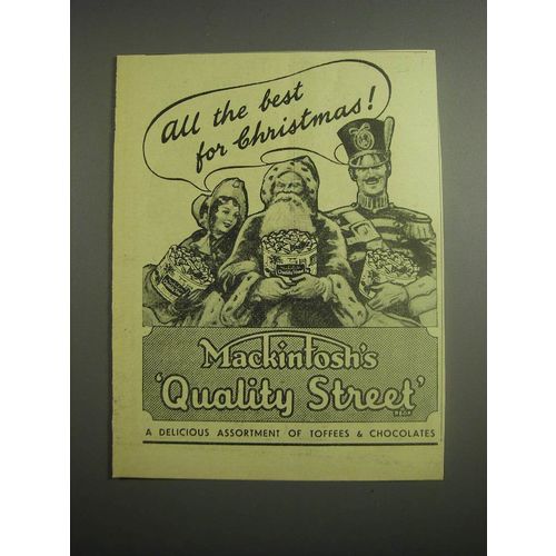 1948 Mackintosh's Quality Street Candy Ad - All the best for Christmas