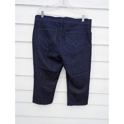 NYDJ Lift & Tuck Cropped Pants 16W 39x20.5 Blue Denim Capris Not Your Daughters