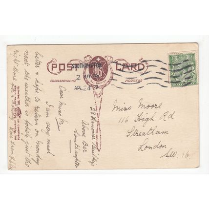The Titanic Memorial Southampton Postcard 1917 Hampshire