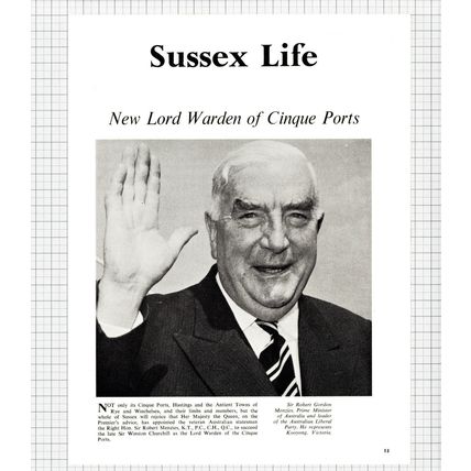 9454) Lord Warden Of Cinque Ports Sir Robert Gordon Menzies - 1965 Article