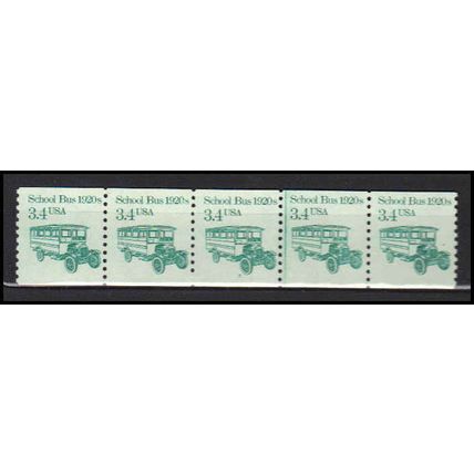 2123 3.4c School Bus Just Clears MNH Dry Gum PNC 2/5 X0069