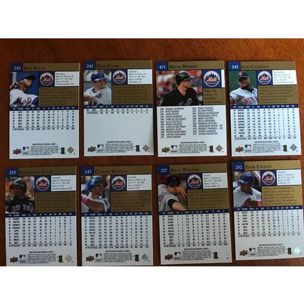 21 Upper Deck – Series 1 2009 MLB Cards New York Mets