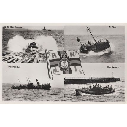 Norfolk Brighton Evening News 1950s Real Photo Lifeboat Postcard