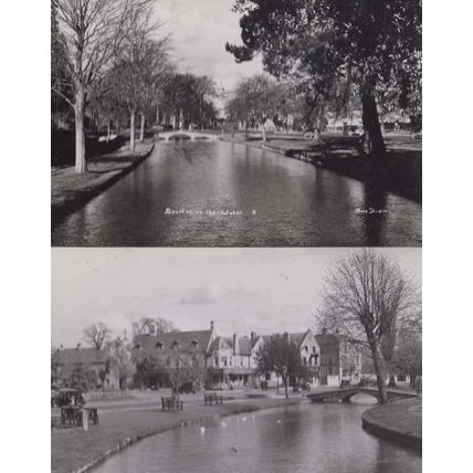 Bourton On The Water 2x Vintage Real Photo Postcard Set