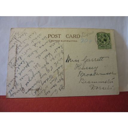 COBB STEPS, LYME REGIS Dorset used antique postcard by Fred Wiscombe 1916 pm =