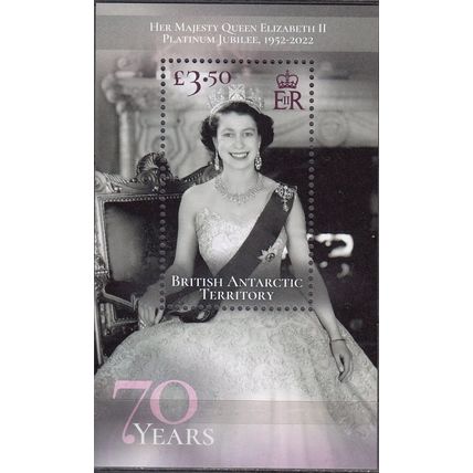 British Antarctic Territory 2022 Bloc Feuillet Reine Elizabeth II Neuf **