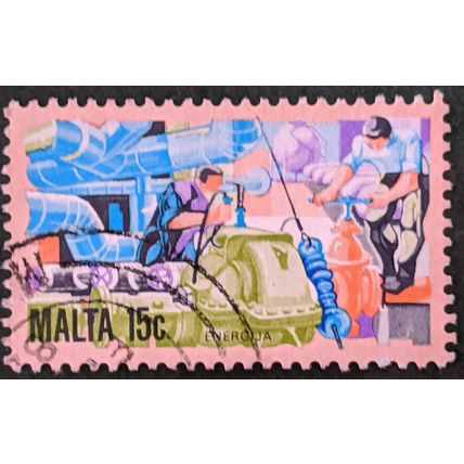 Stamp Malta SG677 1981 15c Energy Used