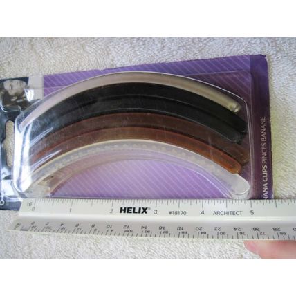 Goody 4.5" 5" Plastic Shelli Banana Clips Hair Updo Frosted Black Brown Tortoise