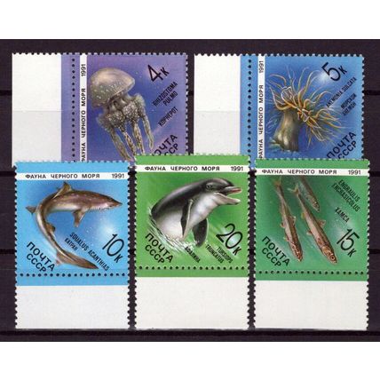 Russian & Soviet Union 5954-5958 MNH Marine Life Fish Dolphins ZAYIX 0624S0488