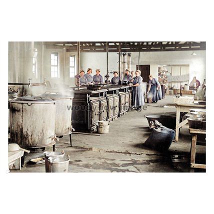 ptc7272 - Lancs - King's Lanc. Military Convalescent Hospital Kitchen print 6x4