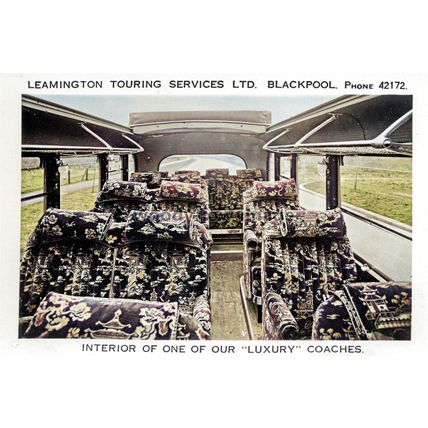ptc7270 - Lancs - "Luxury" Interior of Leamington's Touring Coaches - print 6x4