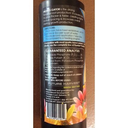 Future Harvest Prop-O-Gator 0-3-2 Plant Food For Roots 250ml