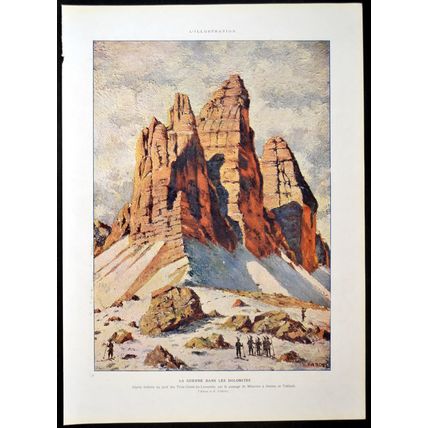 WAR IN THE DOLOMITES 1915 Robert Fardel WORLD WAR I PRINT