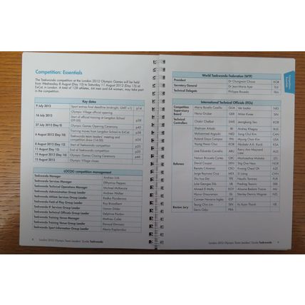 2012 LONDON OLYMPICS TAEKWONDO TEAM LEADERS' GUIDE - RARE