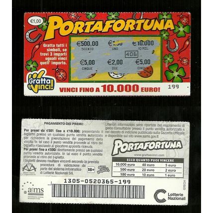 Gratta e Vinci - Portafortuna - Lotto 1305
