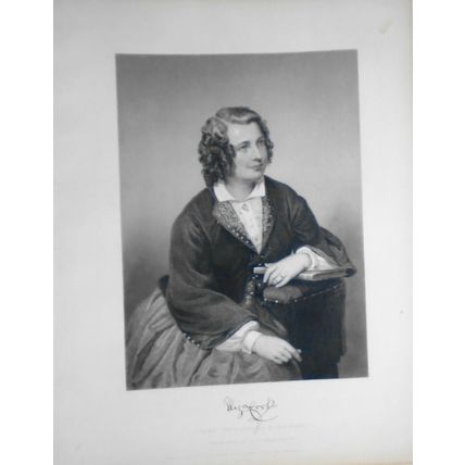 Eliza Cook - engraving 1873 - Duyckinck Portrait Gallery