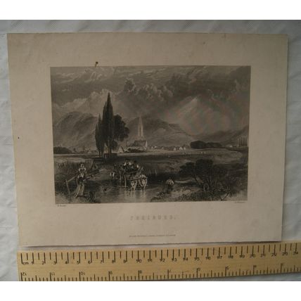 Vintage engraving - Freibourg