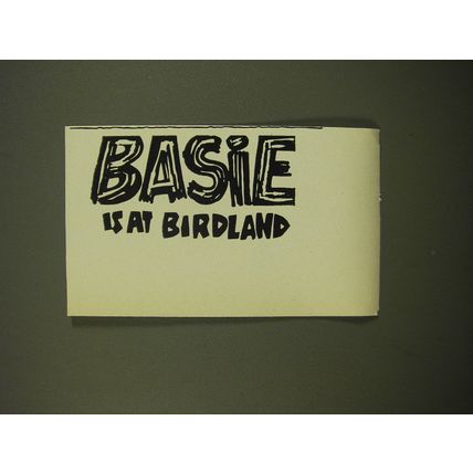 1961 Birdland Club Advertisement - Basie is at Birdland