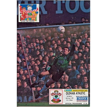 SOUTHAMPTON v OLDHAM ATHLETIC LEAGUE DIVISION 1 1992