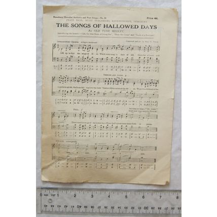 Dewsbury Choralist Anthems & Part Songs No 83 The Songs of Hallowed Days, Medley