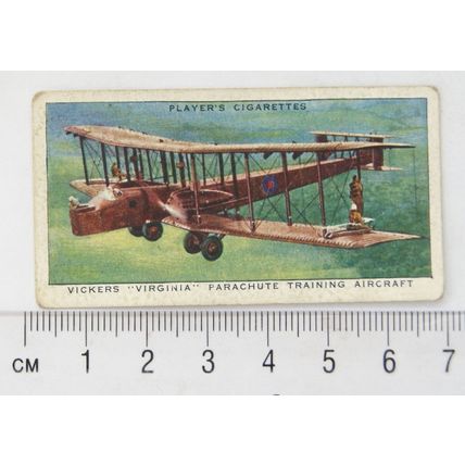 1938 Players Aircraft of Royal Air Force 49 Vickers Virginia Parachute Training
