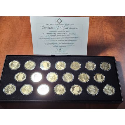 2013 Everything Presidential Dollar 20 Coin Set, Proof and Premium Strike