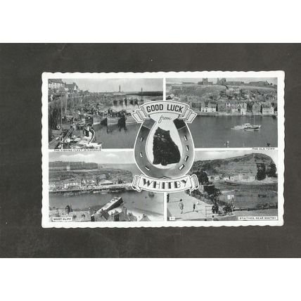 Postcard Yorkshire Whitby Multiview 1962