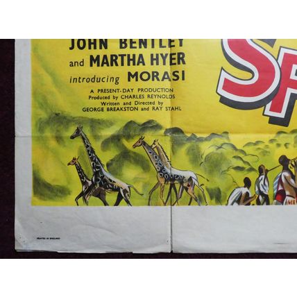 SCARLET SPEAR, The (1953) U.K. Vintage Quad **John Bentley**