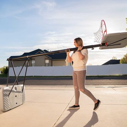 Lifetime 90992 Full-Size Height Adjustable Portable Basketball Hoop, 7.5 to 10 F
