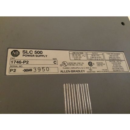 ALLEN BRADLEY 1746-a10,1746-p2 SLC-500,1746-P2,5/01 CPU,TRIACI/O'S,1747-L511,Ch