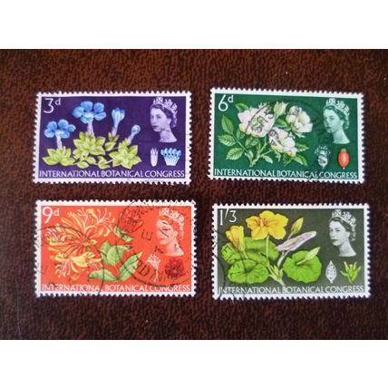 1964 GB 10th International Botanical Congress set 4 fine used stamp SG655-8