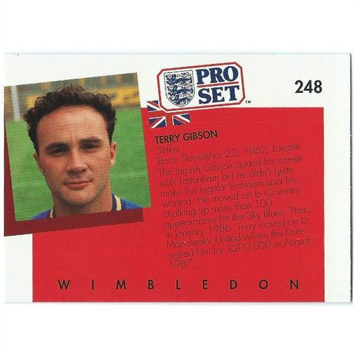 1990/1991 Pro Set Footbal - #248 - Terry Gibson