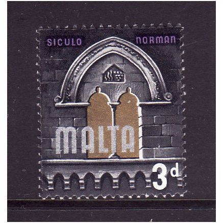 MALTA 1965 3d SICULO NORMAN ERA SG 335 U/M MINT
