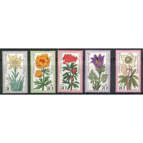 Germany 1975 - SG1162-66 - Humanitarian Relief Funds "Alpine Flowers" (unused)