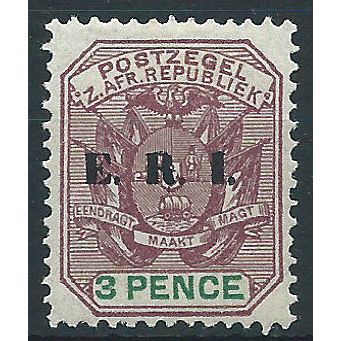 Transvaal 1902 SG240 3d Purple & Green Mounted Mint....