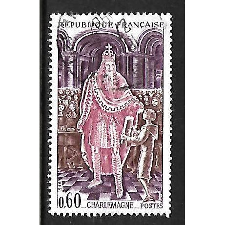 FRANCE 1966 HISTORY OF FRANCE 60c CHARLEMAGNE SG 1729 FINE USED#